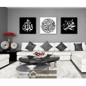 Tableaux Triptyque Islam noir