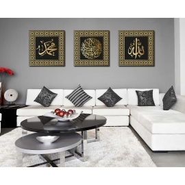 Tableaux Triptyque Plexiglass Islam