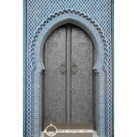 Porte Orientale Bleue et Grise