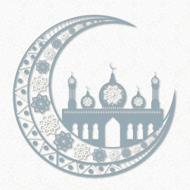 Tableau croissant et mosquée
