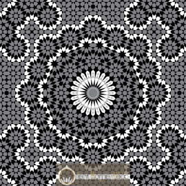 Modèle arabic pattern grey