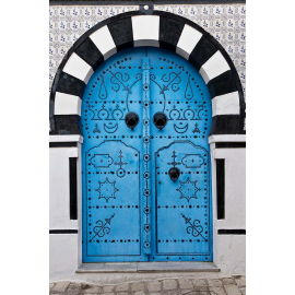 Photo Porte Tunisienne bleue