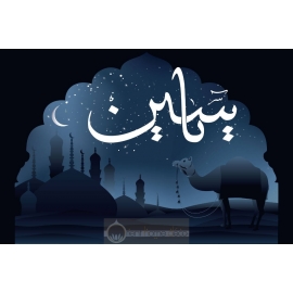 Tableau déco personnalisé calligraphie arabe prénom