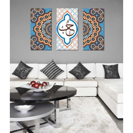 Tableaux Triptyque Amour calligraphie arabe