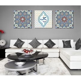 Tableaux Triptyque Mosaic Amour 2